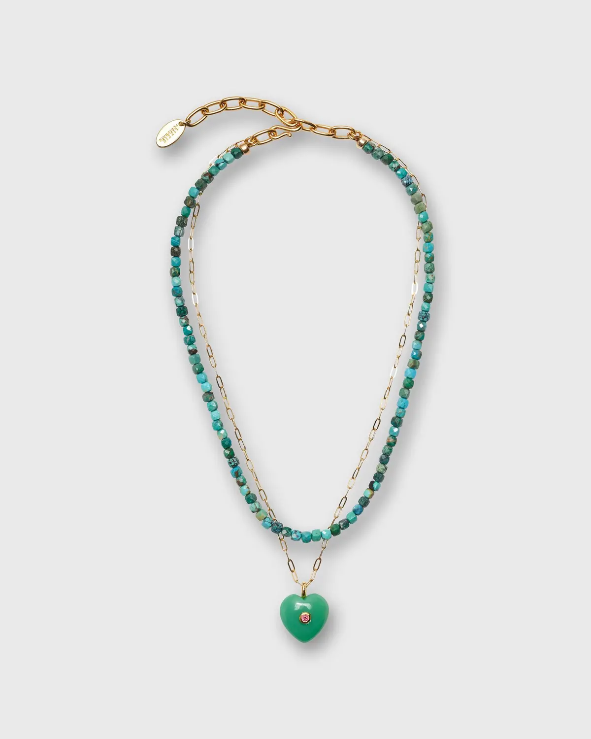 Lamai Heart Necklace In Everglade 1
