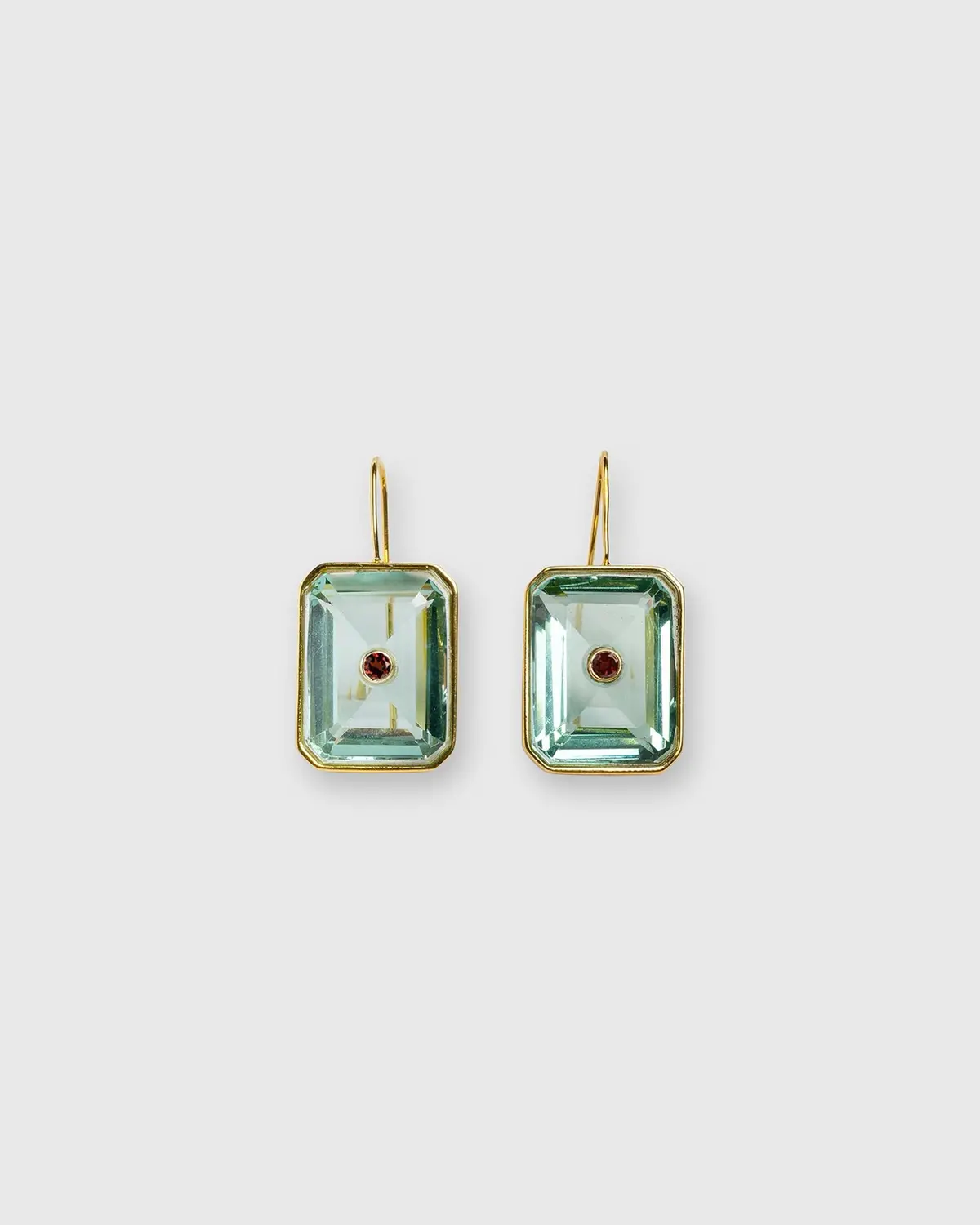 Tile Earrings In Aqua 1