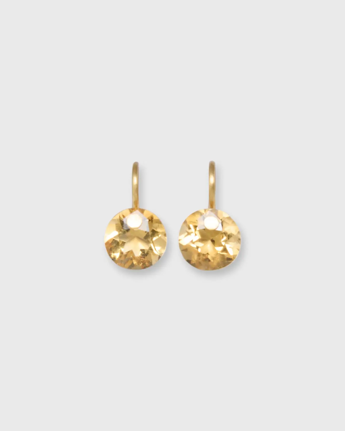Extra Small Brilliant Earrings In Citrine 1