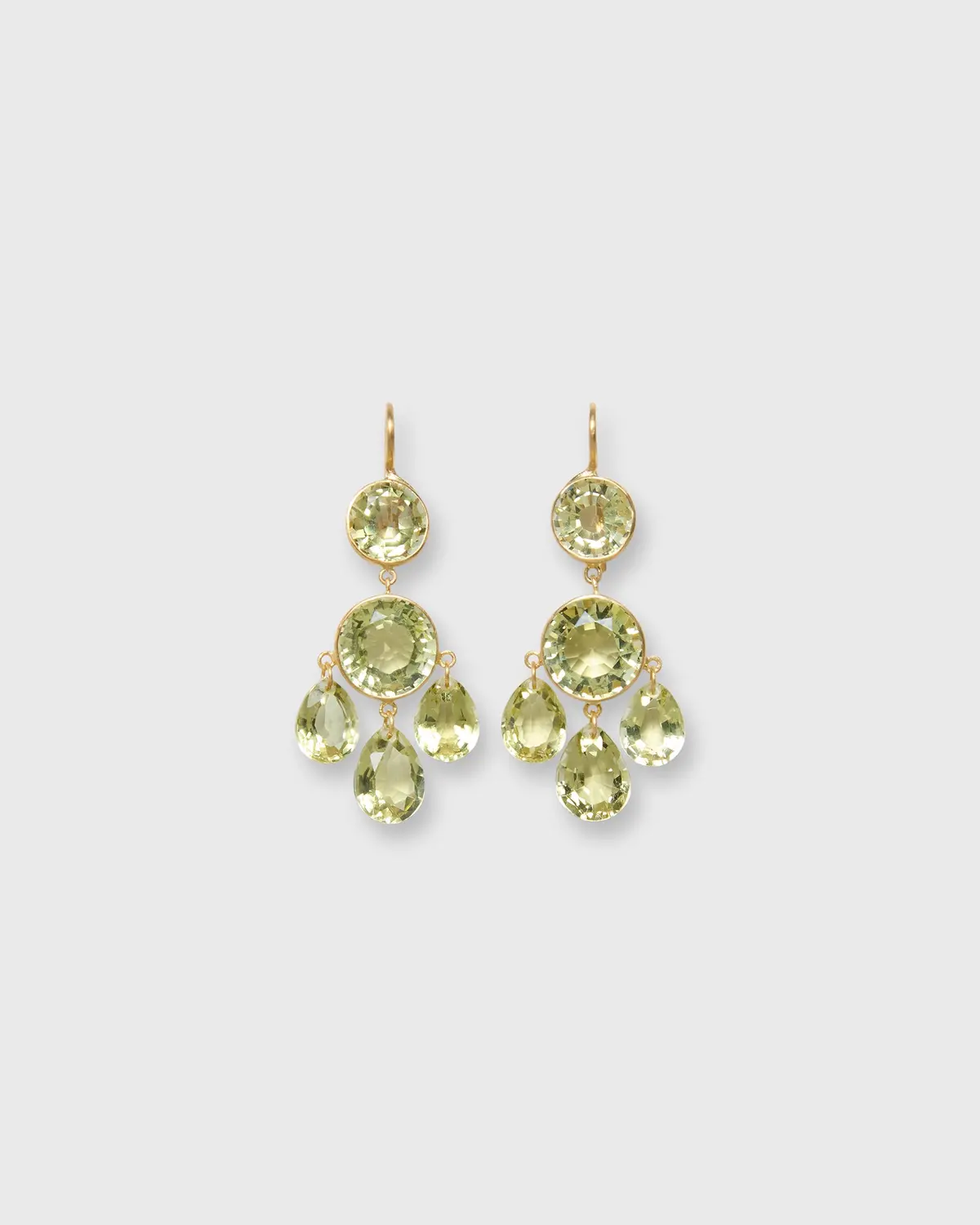 Small Gabrielle D'estrées Earrings In Lemon Quartz 1