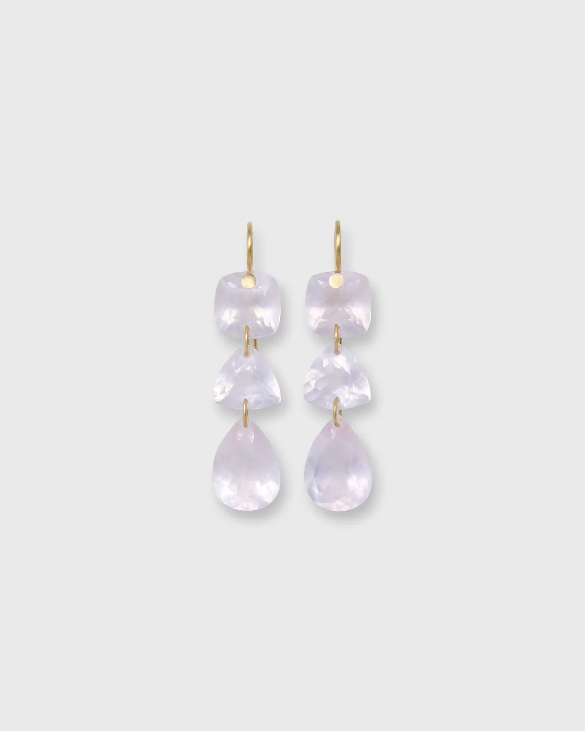Jemima Earrings In Rose Quartz 1