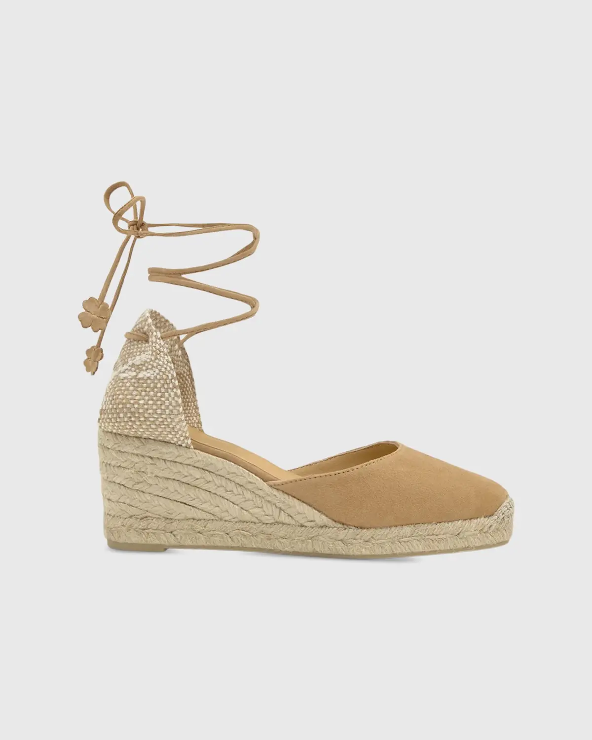 Low Carina Espadrille In Toasted Suede 1