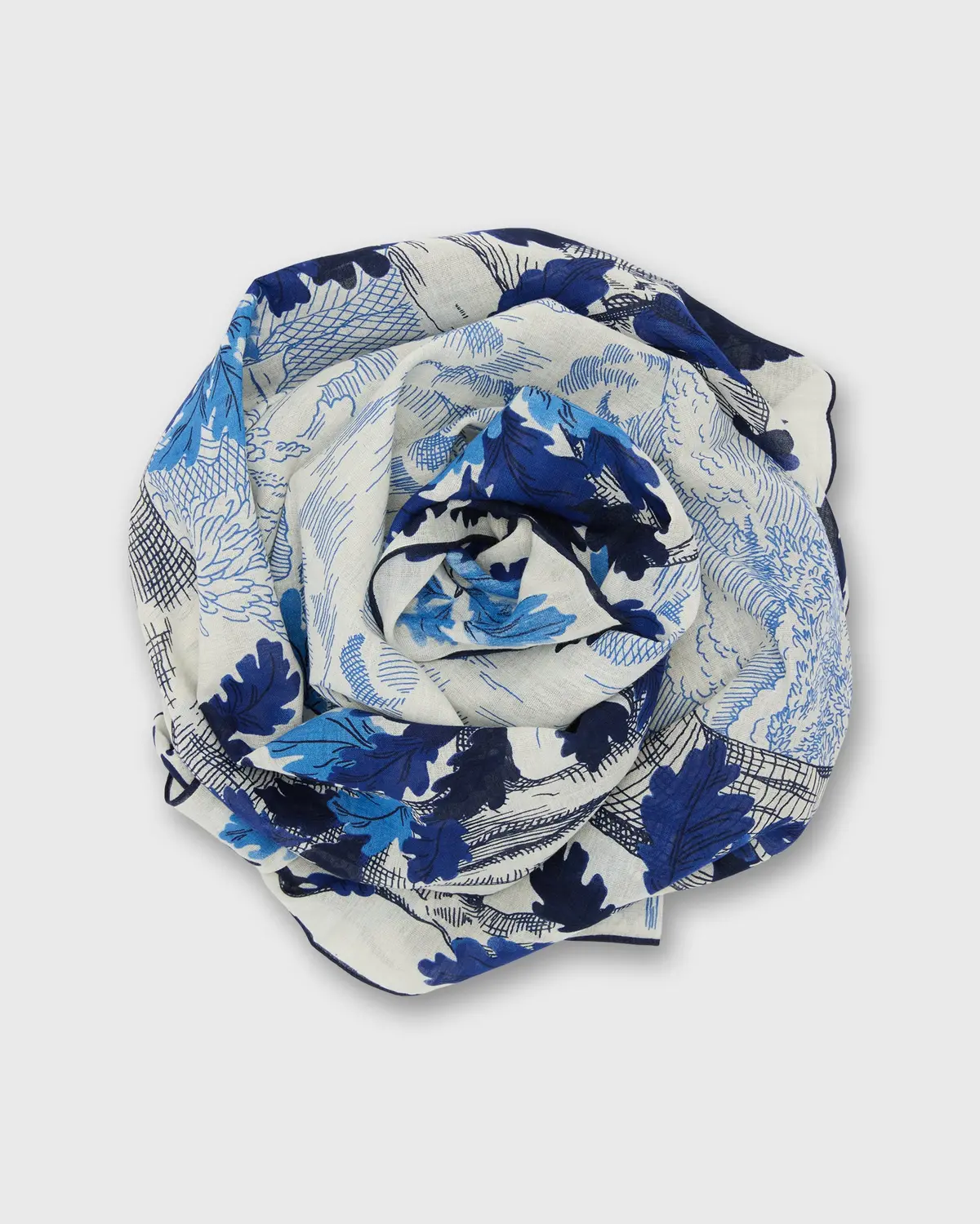 Amboise Square Scarf In Blue 1