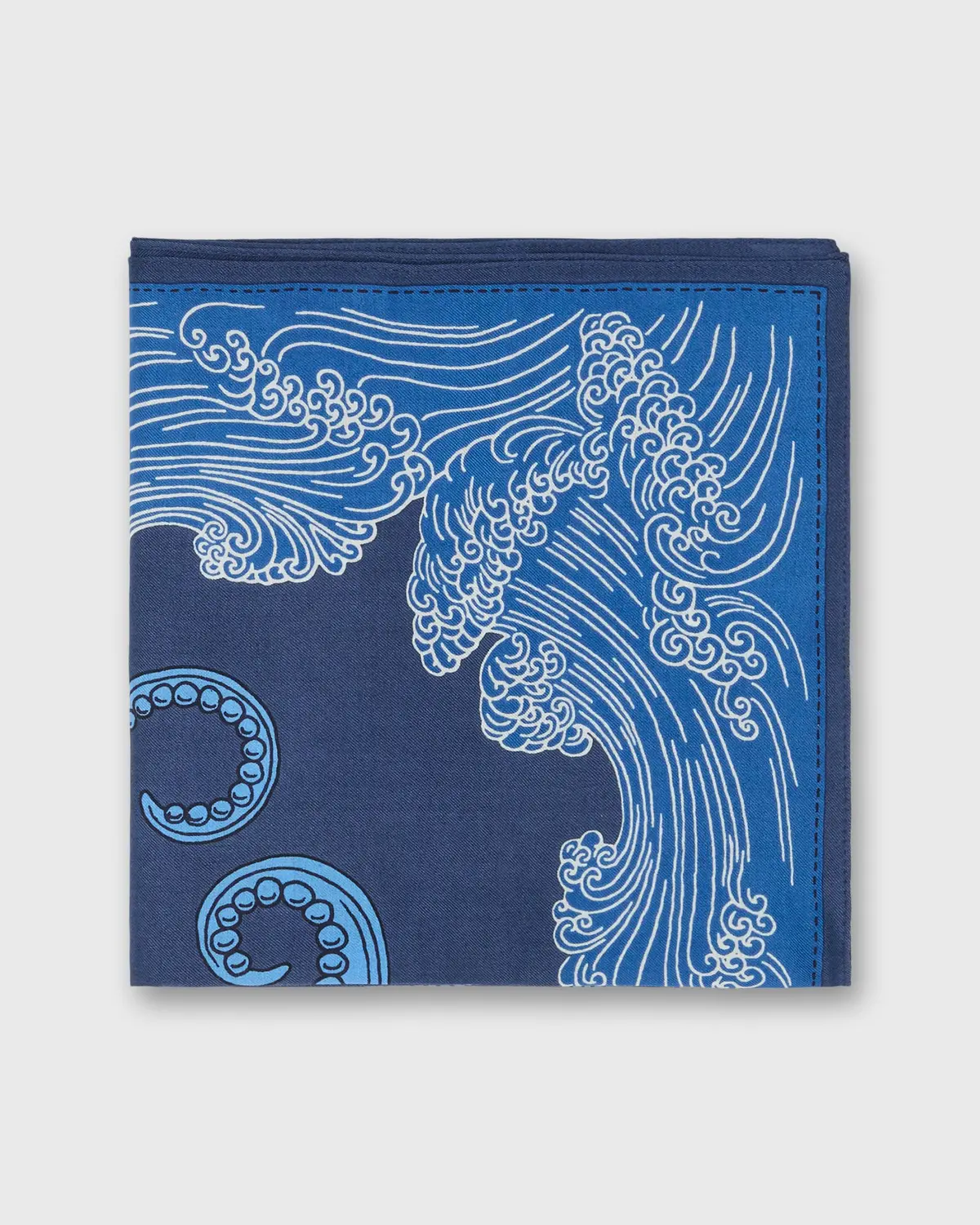 Poseidon Small Square Scarf In Azure 2