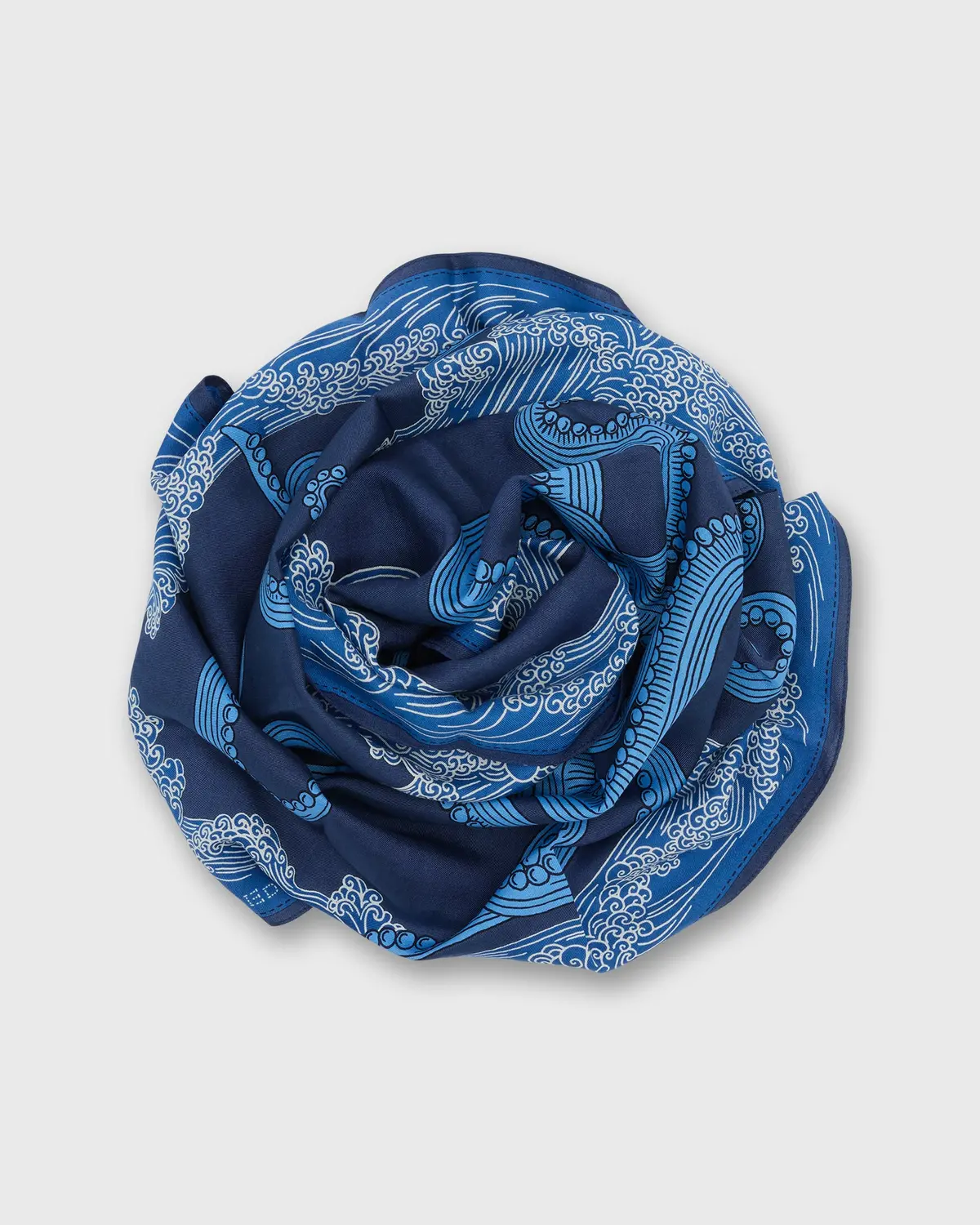 Poseidon Small Square Scarf In Azure 1