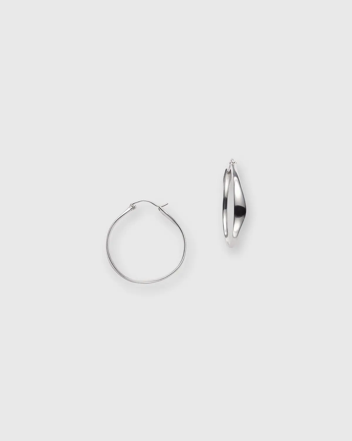 Irregular Hoop Earrings In Silver 1