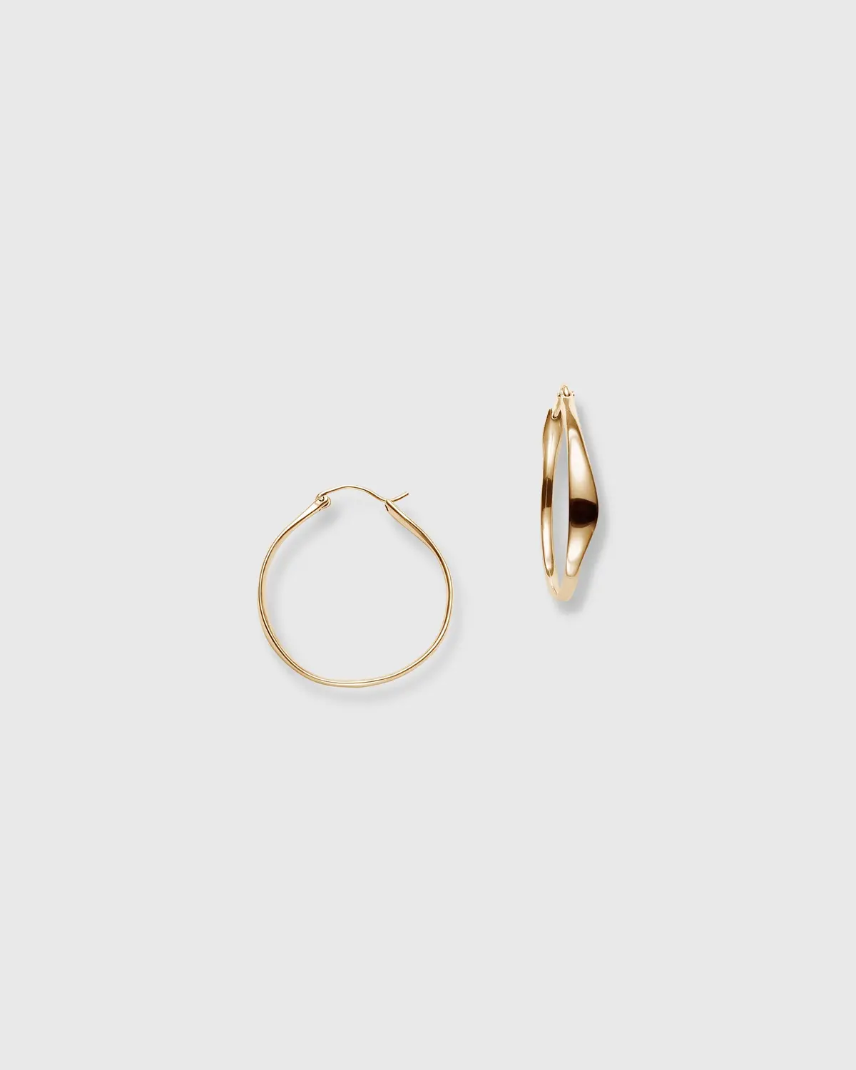 Irregular Hoop Earrings In Gold 1