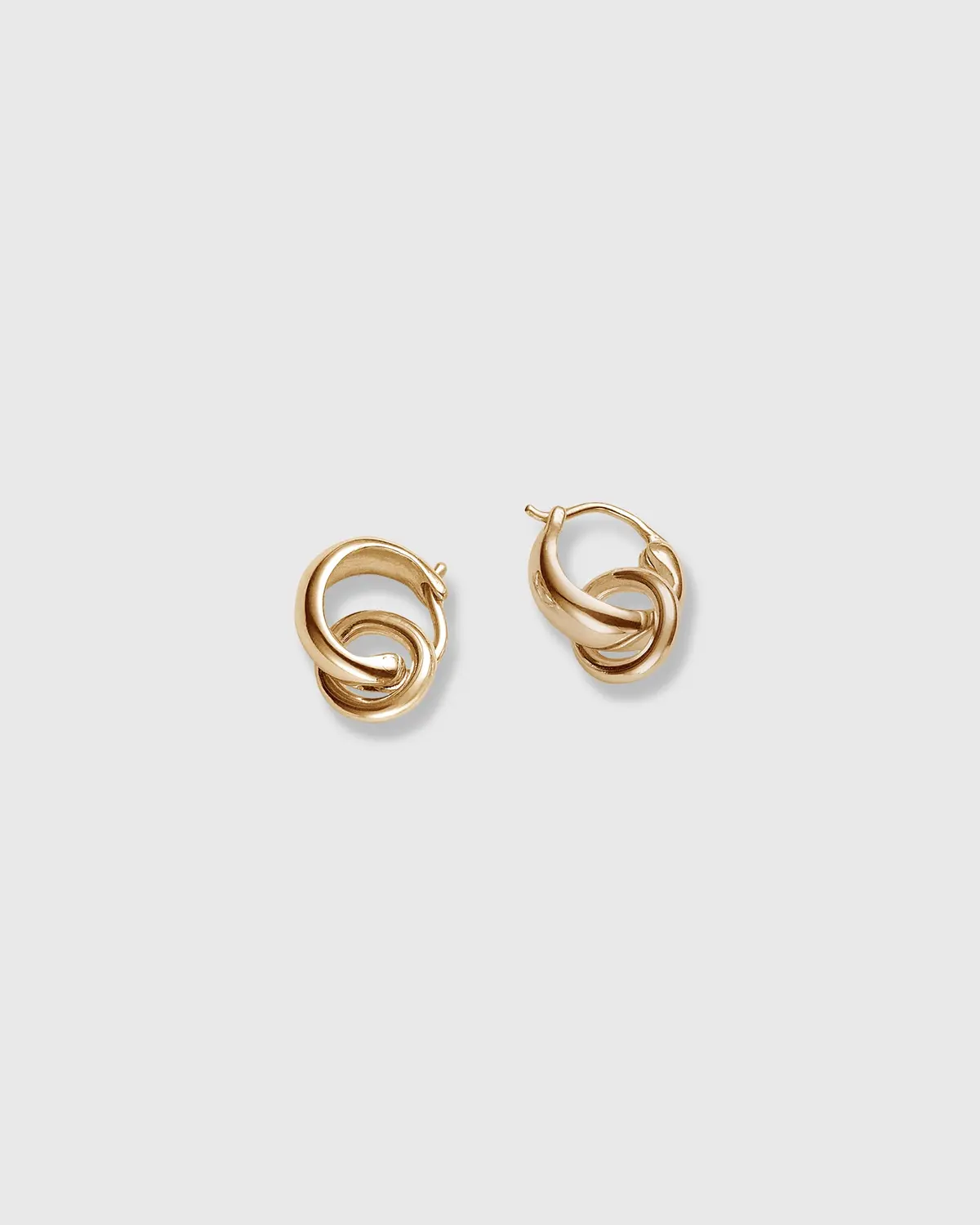 Small Double Hoop Earrings In Gold 1