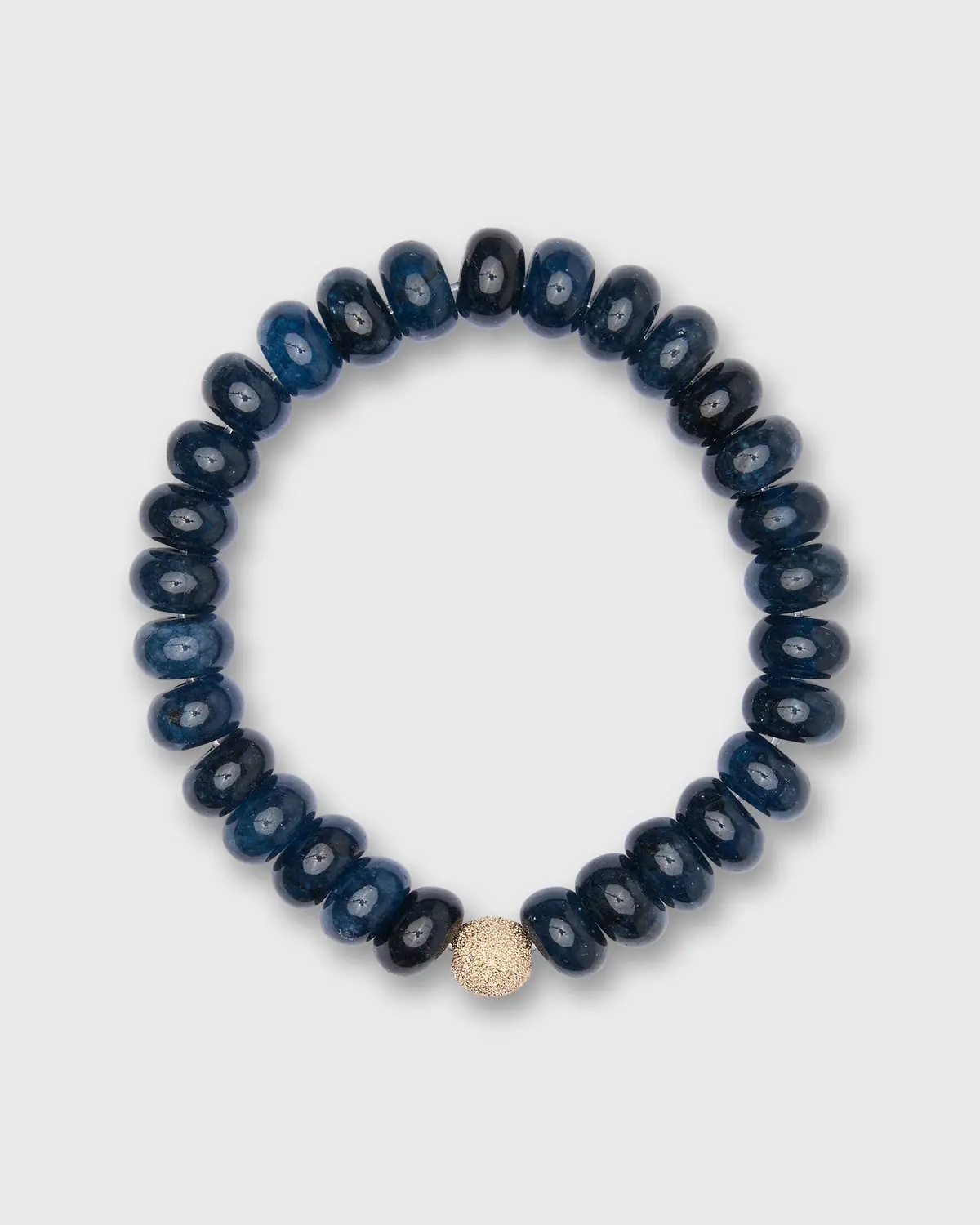 Semi Precious Beaded Bracelet In Canard Blue 1