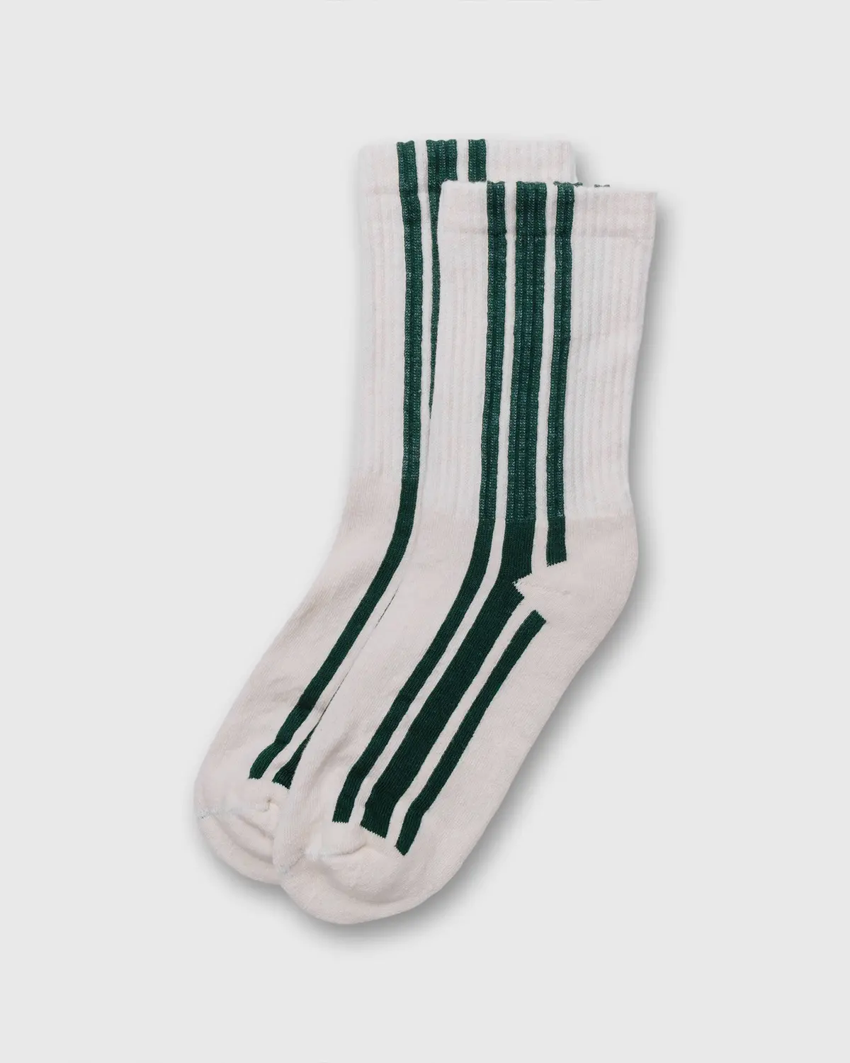 Vertical Stripe Socks In Green 1