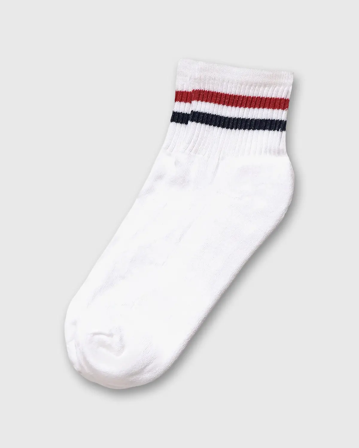 Kennedy Quarter Crew Socks In White 1