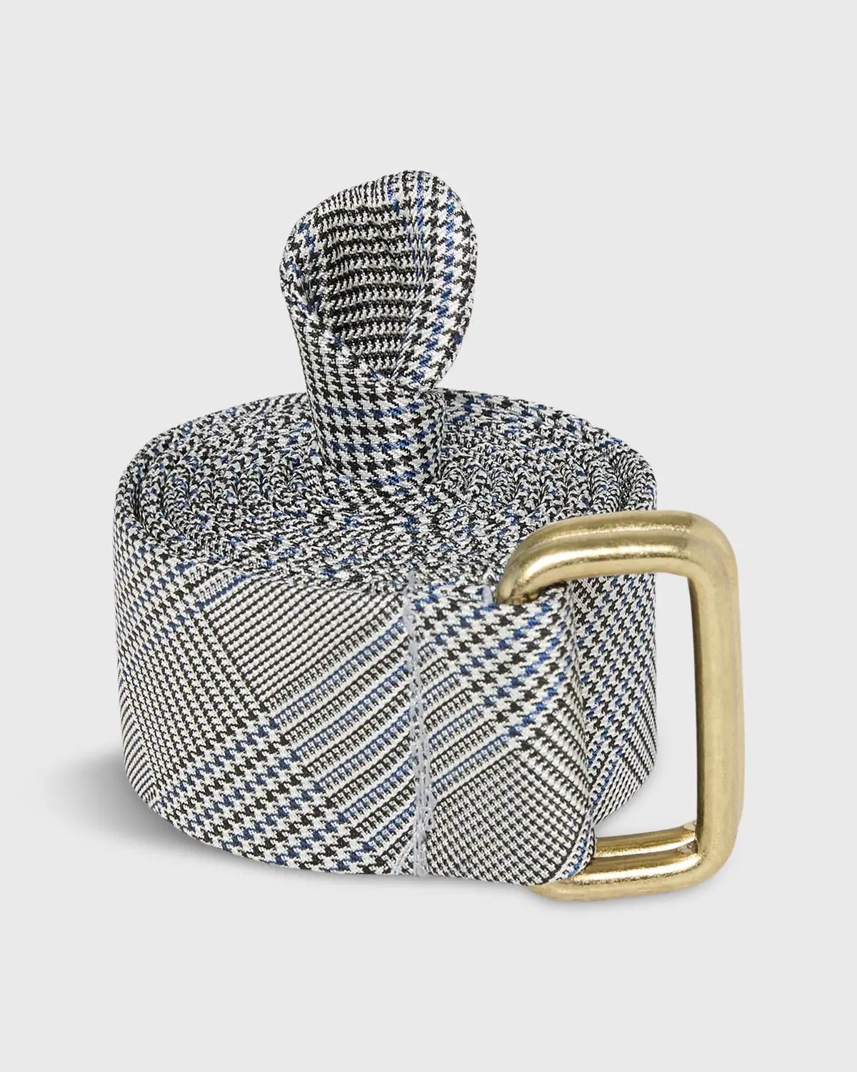 D-Ring Belt In Black/Royal Glen Plaid 1