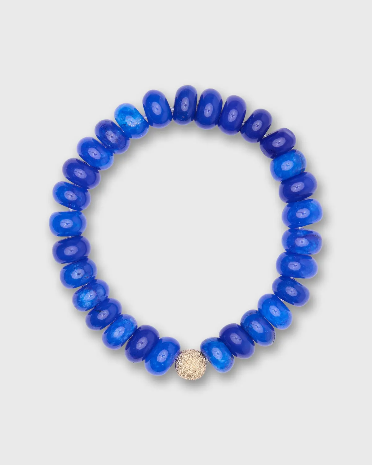 Semi Precious Beaded Bracelet In Royal Blue Monochrome 1