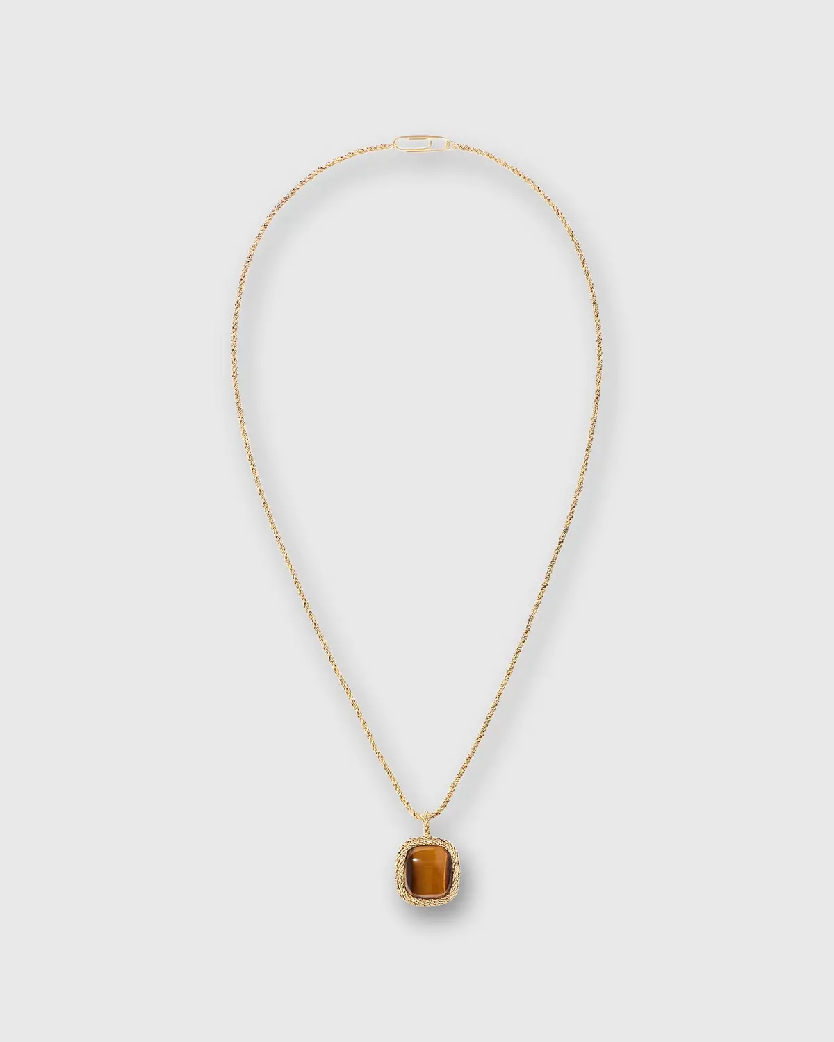 Miki Long Necklace In Tiger Eye 1