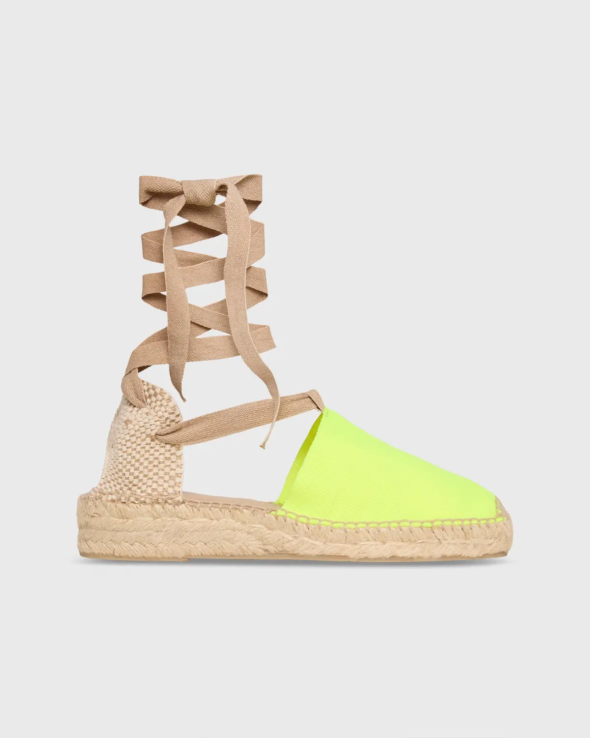 Pia Low Espadrille In Fluo Yellow Canvas 1
