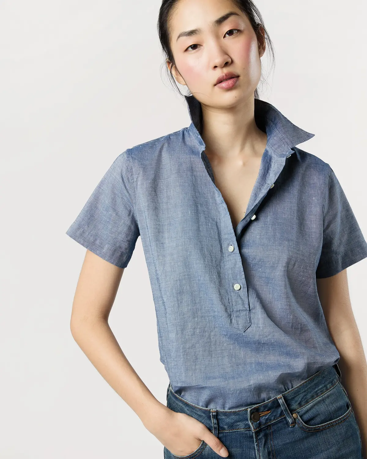 Scout Shirt In Indigo Cotolino Chambray 1