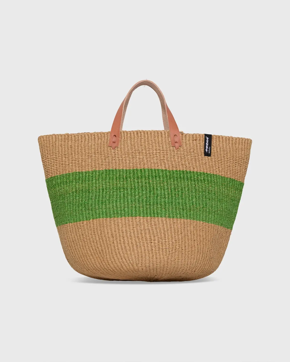 Majani Market Basket In One Thick Stripe Green 1