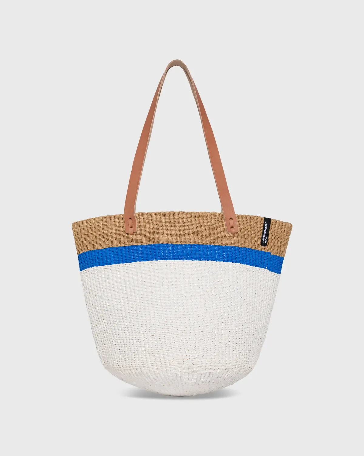 Kiondo Shopper Basket In Top Stripe Blue 1