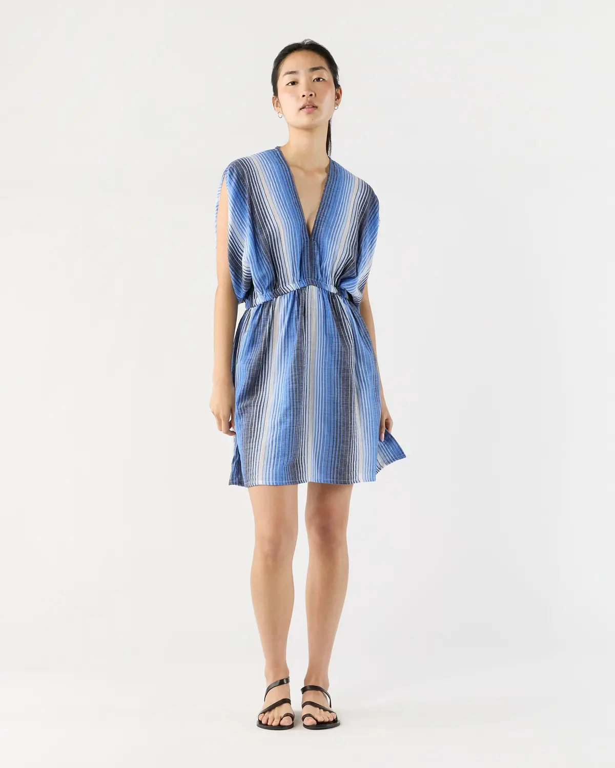 Alem Plunge Dress In Feven Blue 1