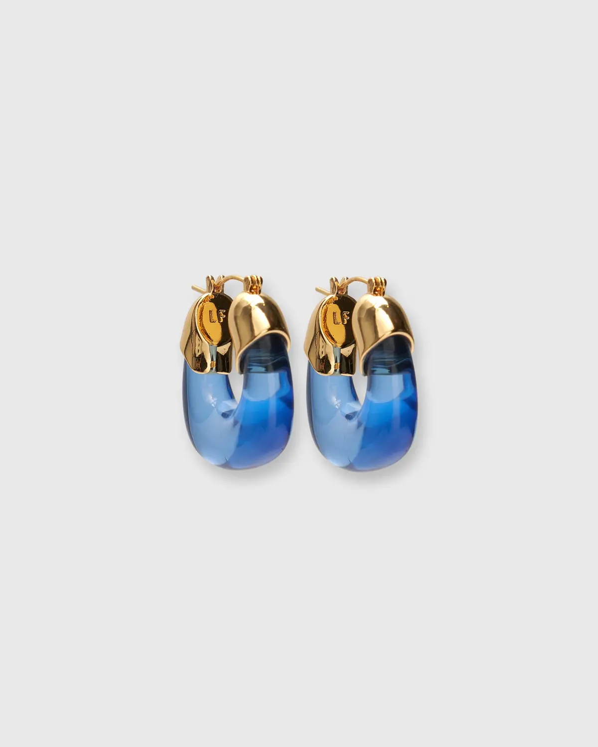 Mini Organic Hoop Earrings In Electric 1