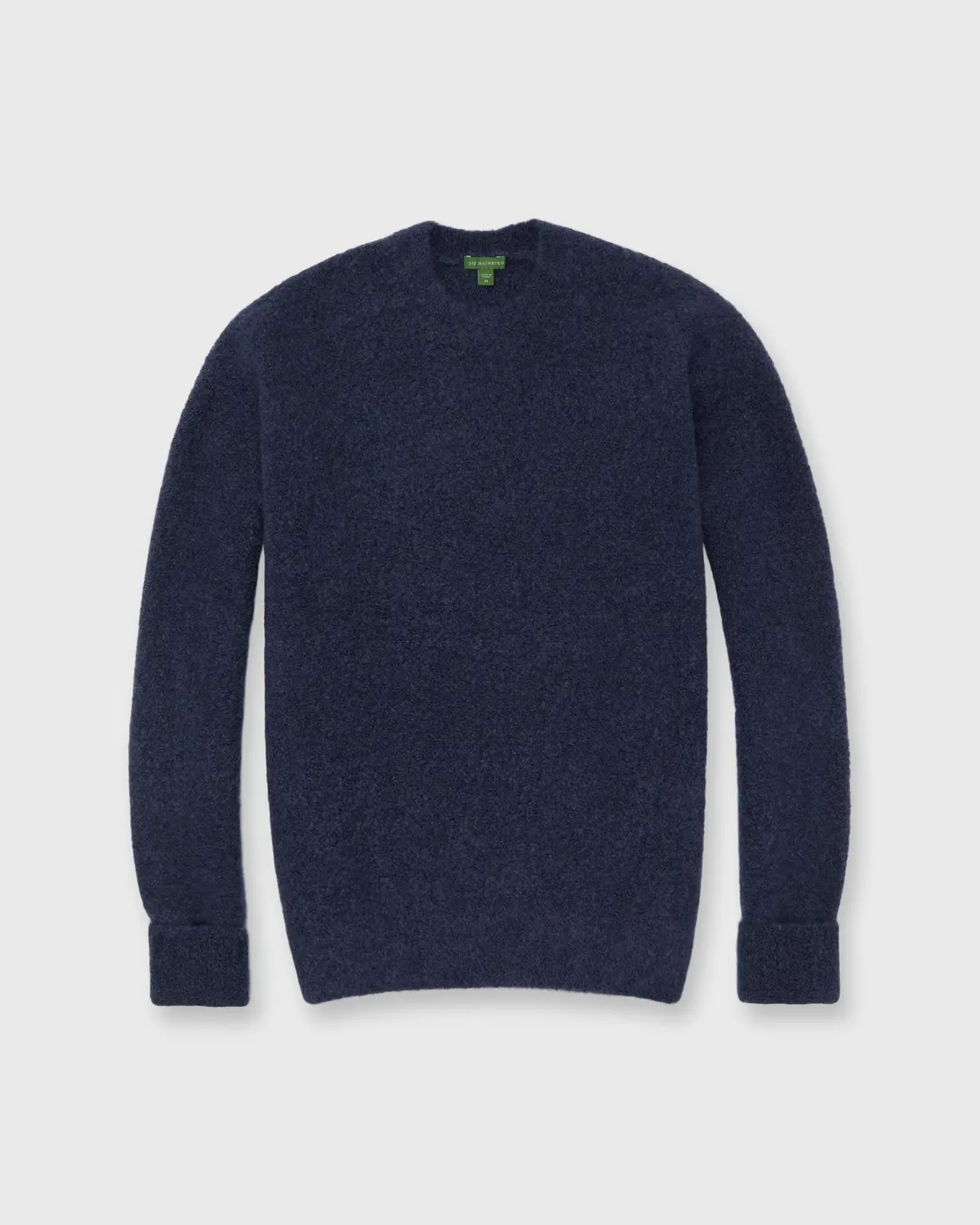Teddy Crewneck Sweater In Navy Cashmere Blend 1