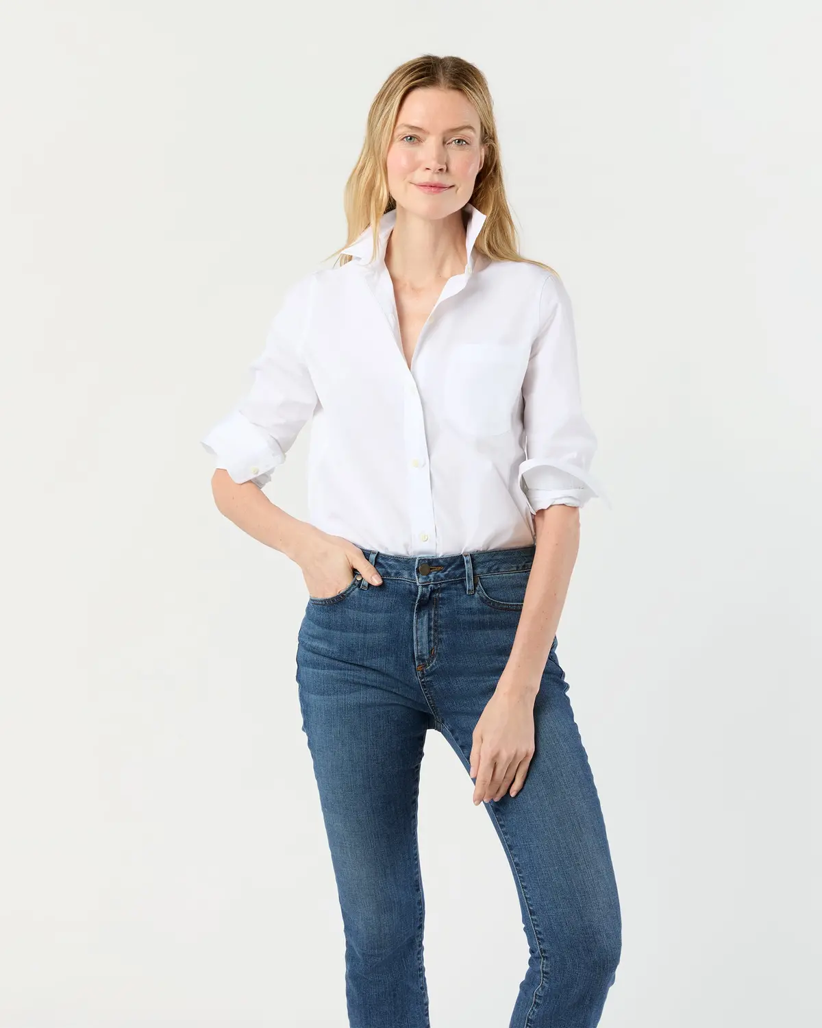 Sidney Shirt In White Poplin 1