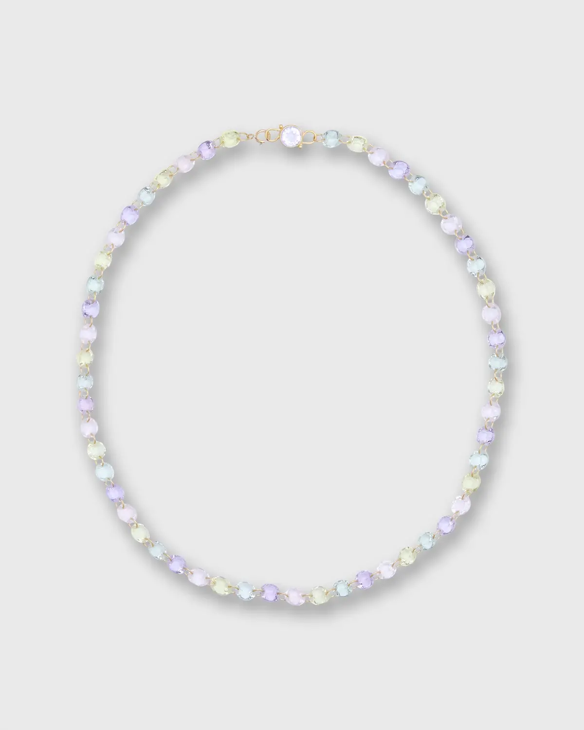 Small Lady Like Necklace In Multicolored Pastel 1