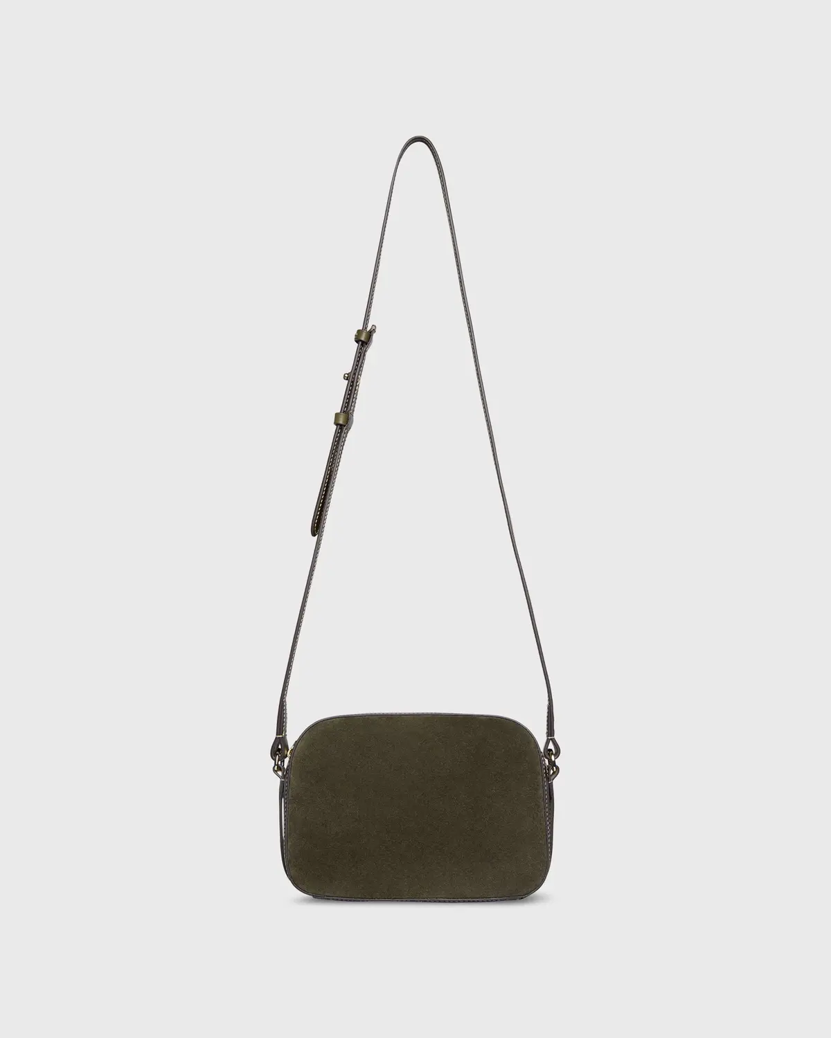 Bea Crossbody Bag In Olive Suede/Leather 1