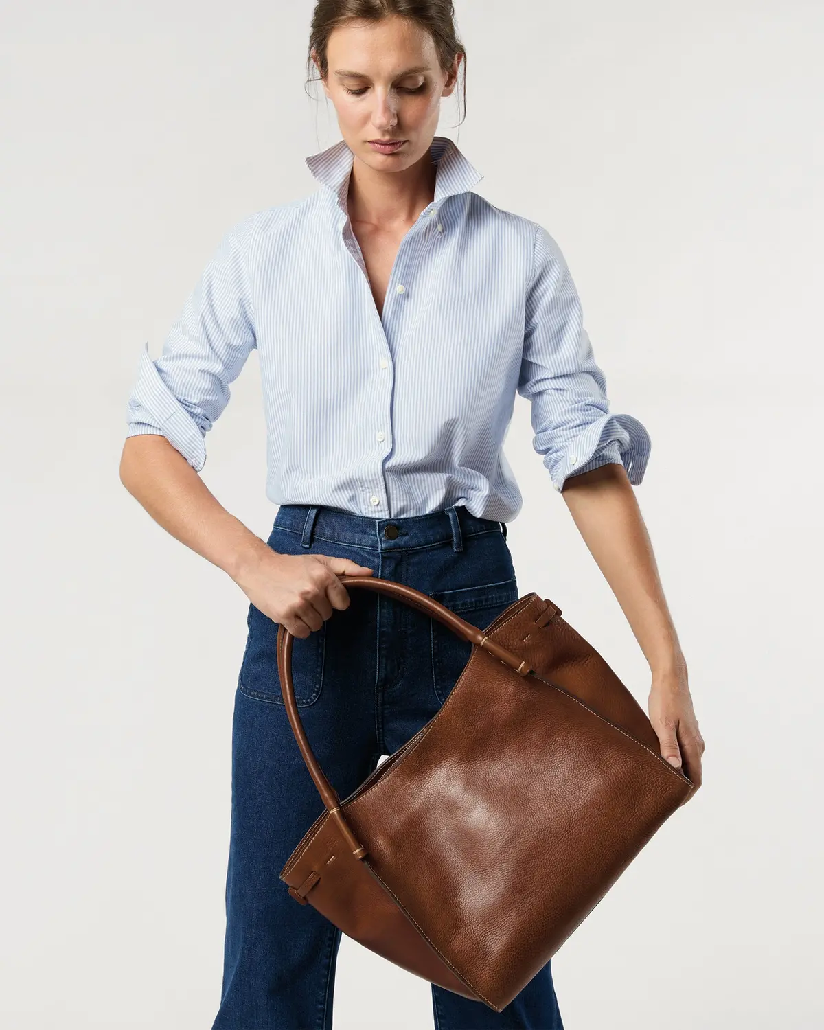Zoe Tote In Brown Leather 2
