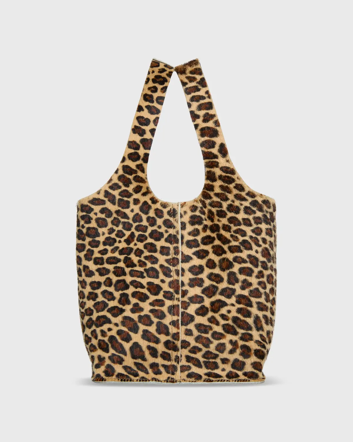 Paola Bucket Bag In Mini Leopard Calf Hair 1