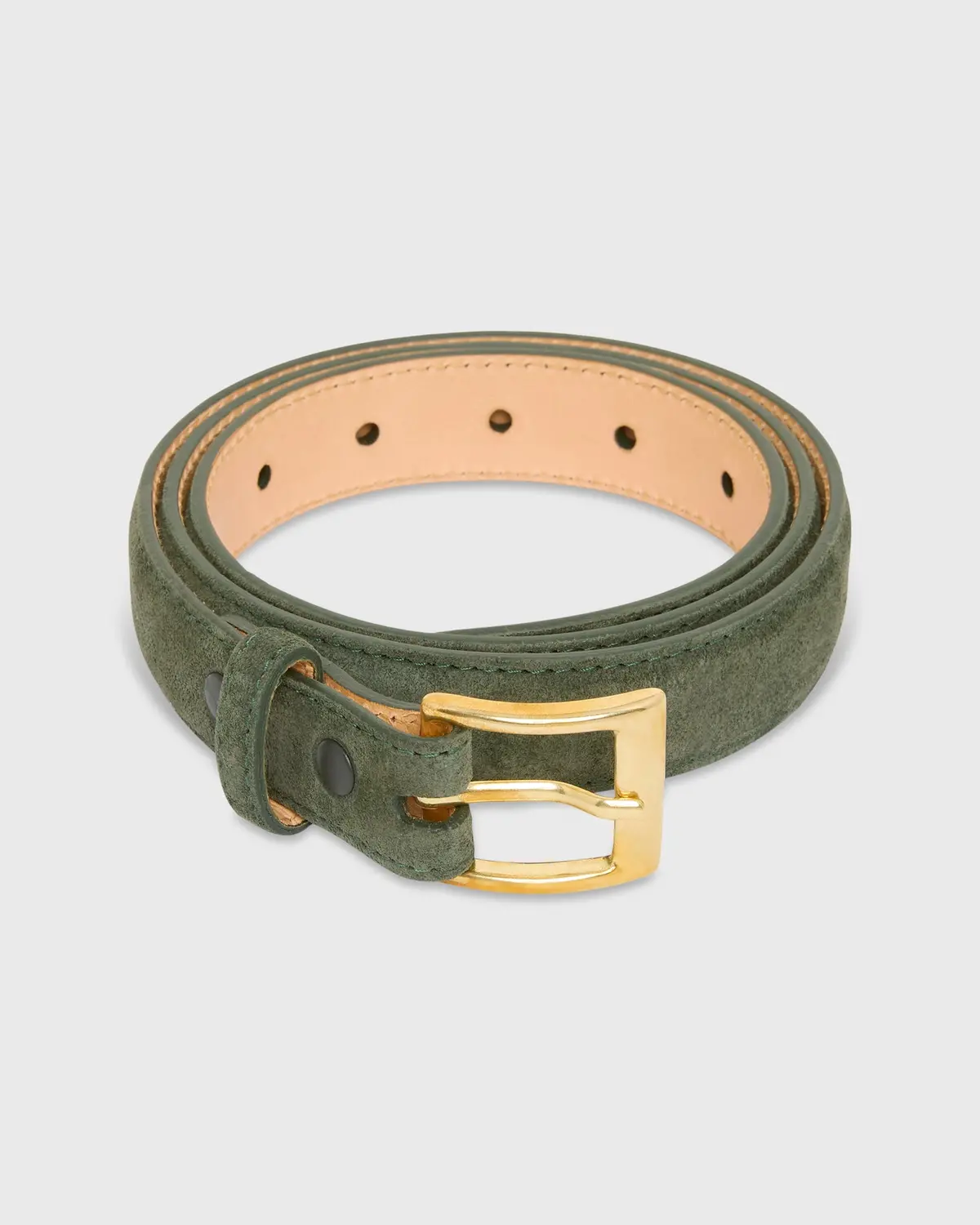 1" Belt In Olive Suede 1