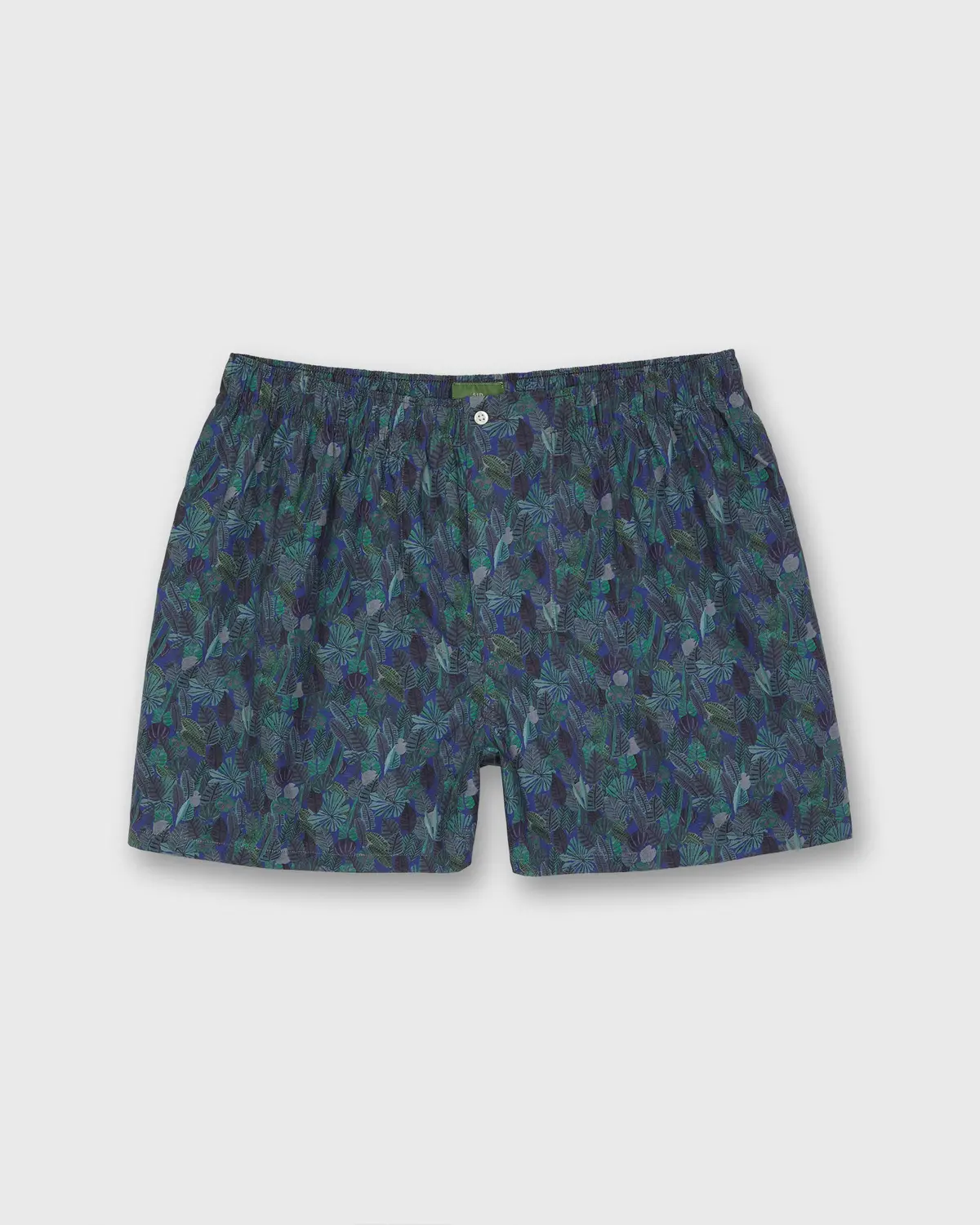 Button-Front Boxer Short In Navy/Green Multi Chaparral Liberty Fabric 1