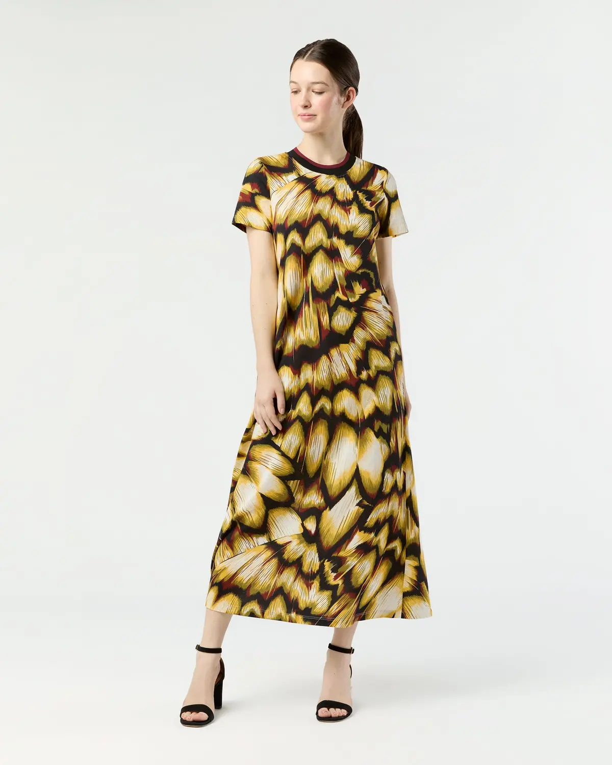 Sporty Swing Dress In Black Monarch Cotton Jersey 1