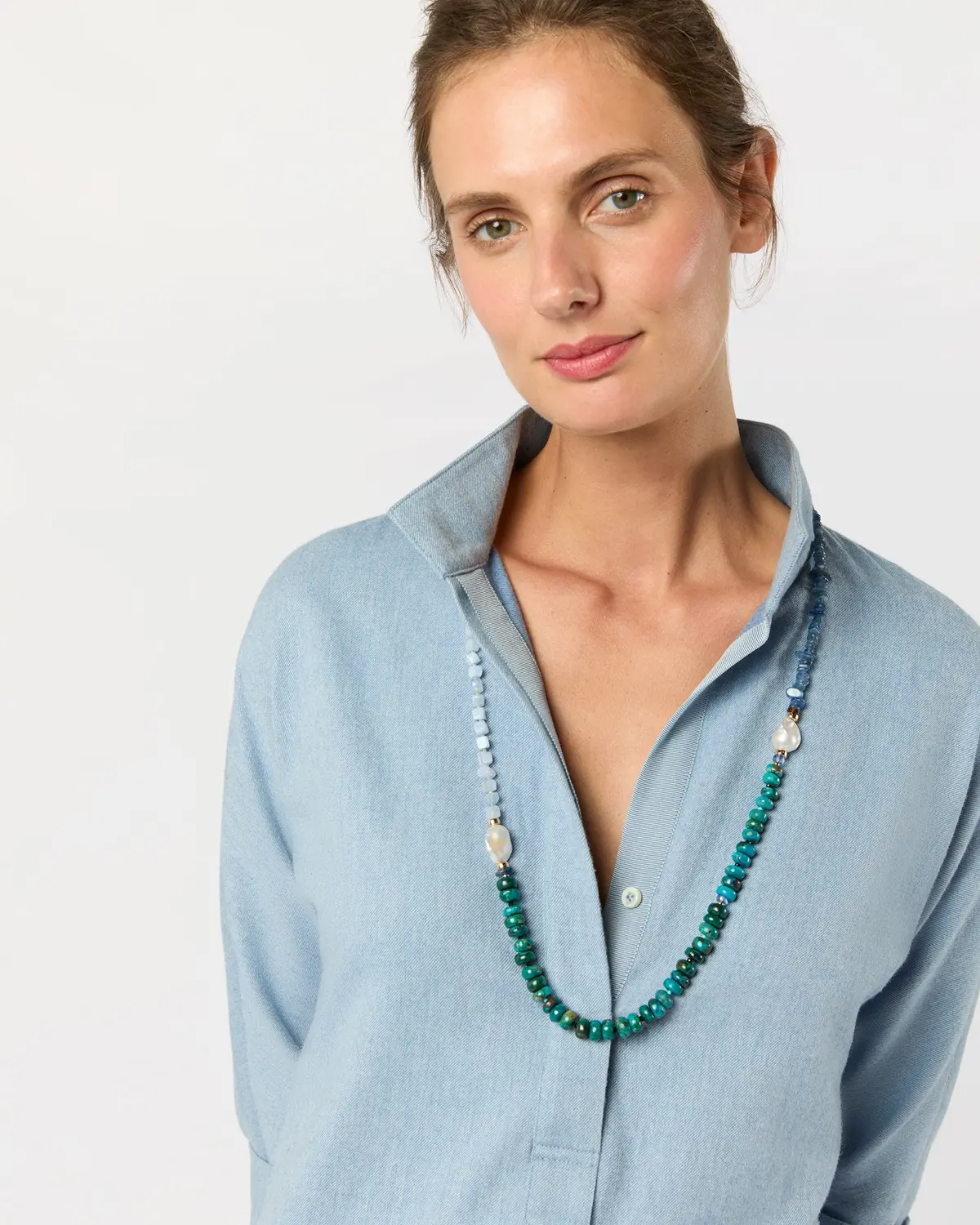 Cabana Necklace In Peacock 2
