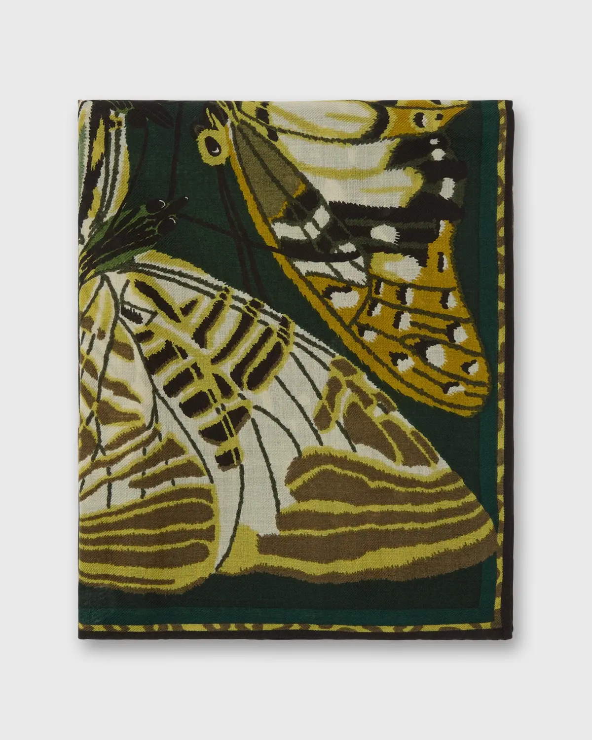 Papillons Scarf In Emerald 2