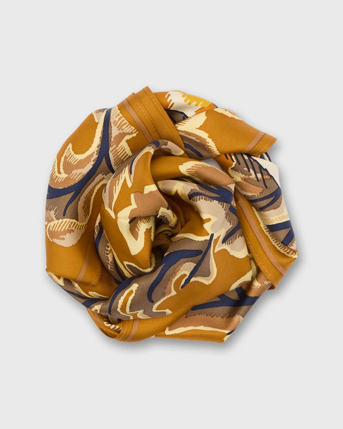 Leonard Square Scarf In Saffron 1