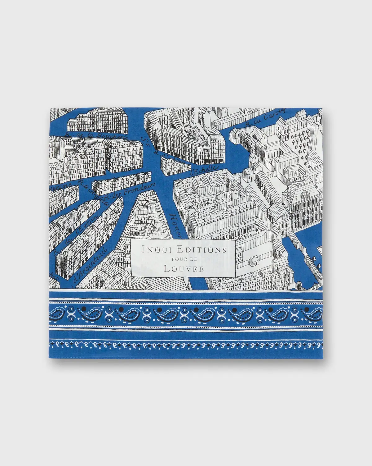Louvre Small Square Scarf In Blue 2
