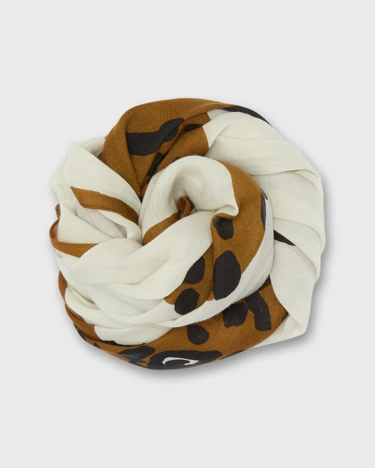 Feline Square Scarf In White 1