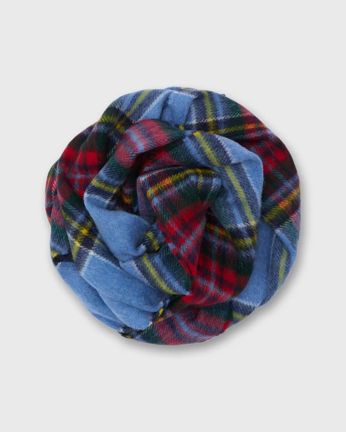 Tartan Merino Scarf In Blue Vintage Stewart 1