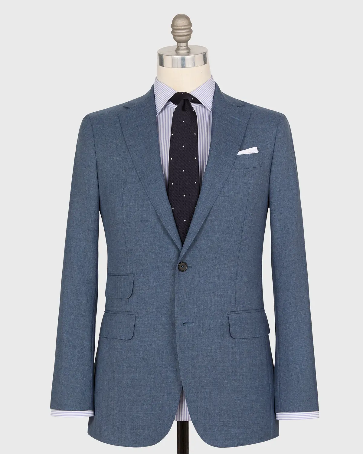 Kincaid No. 2 Suit In Dusty Blue Tropical Wool 1