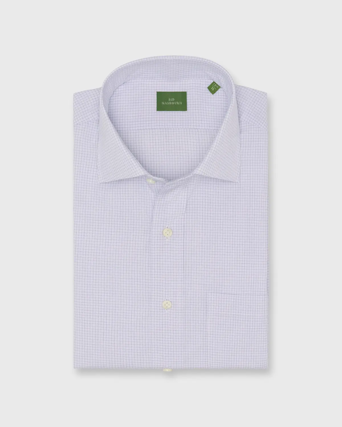Otto Handmade Dress Shirt In White/Pink/Blue Check Poplin 1