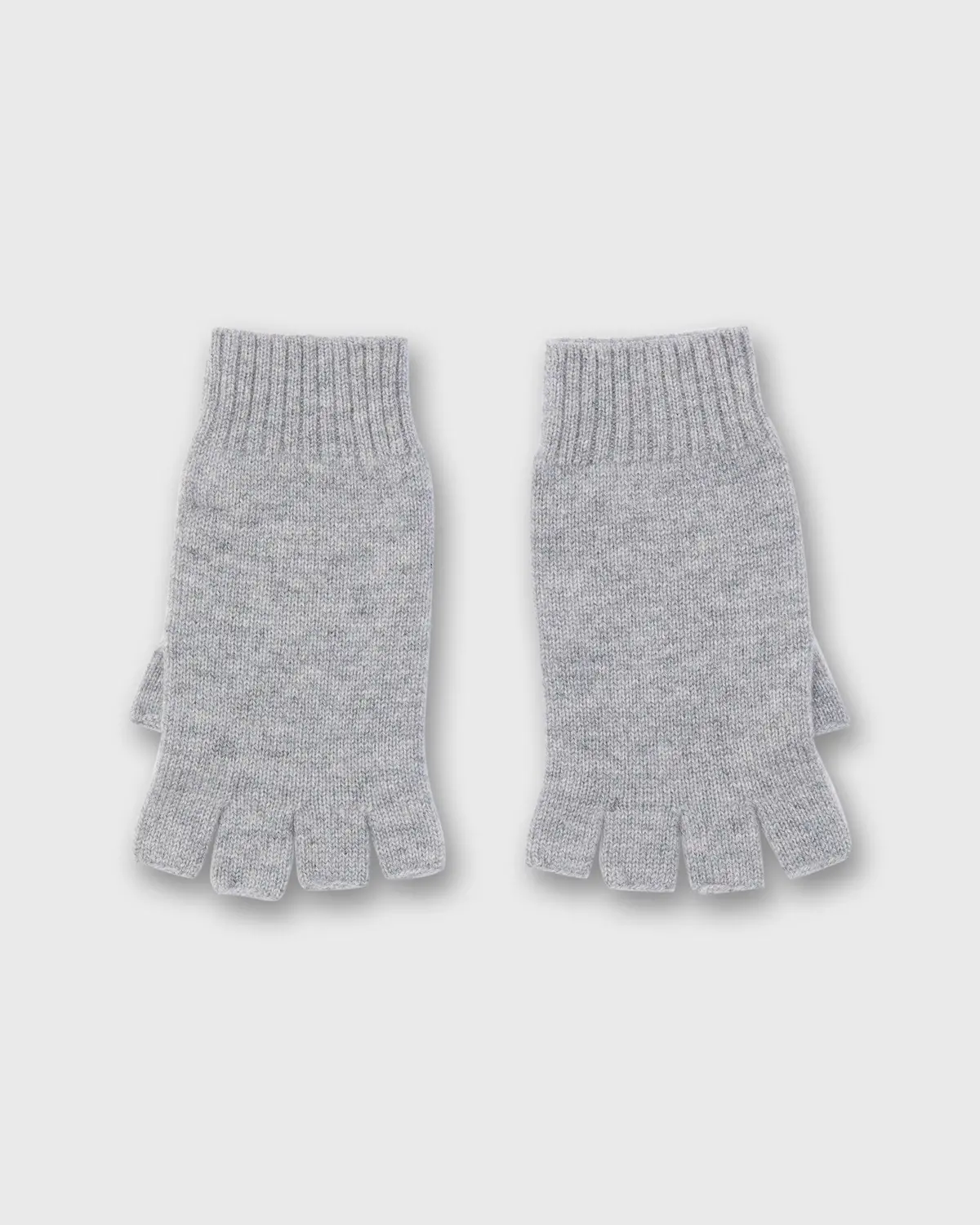 Cashmere Fingerless Gloves In Medium Heather Grey 1