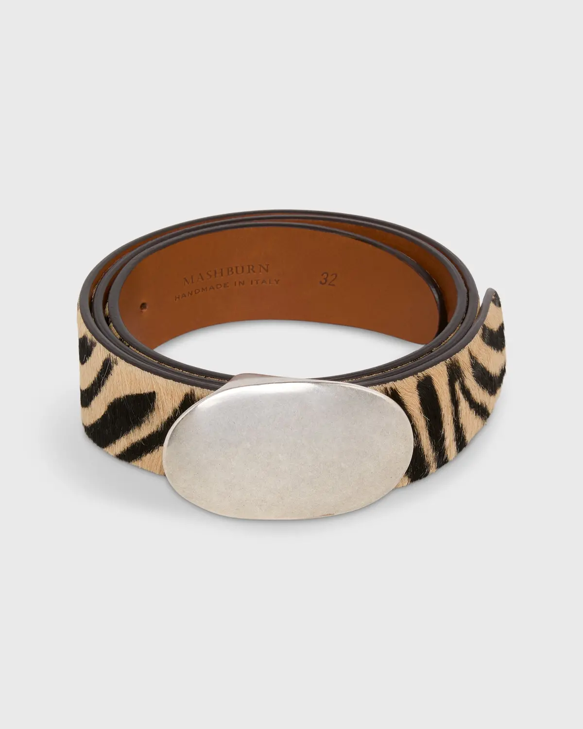 1.5" Conroy Belt In Zebra Calf Hair 1