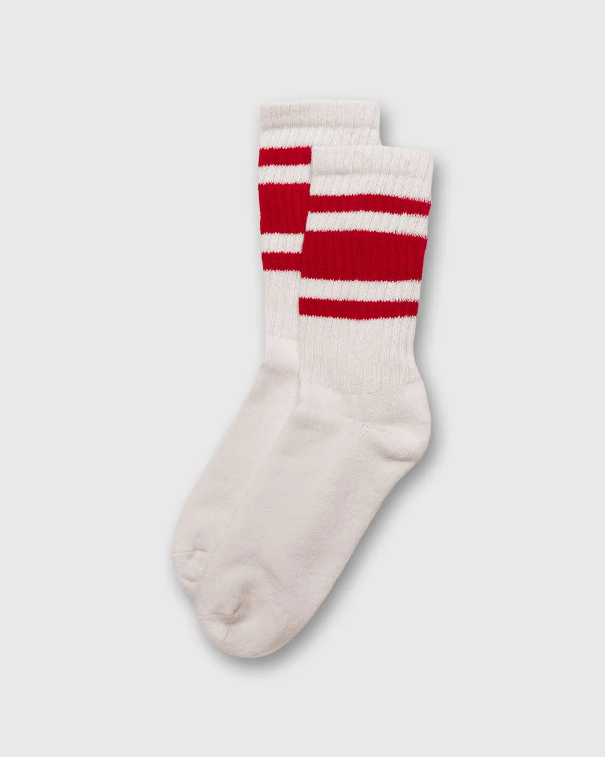 Retro Mono Stripe Socks In Red 1