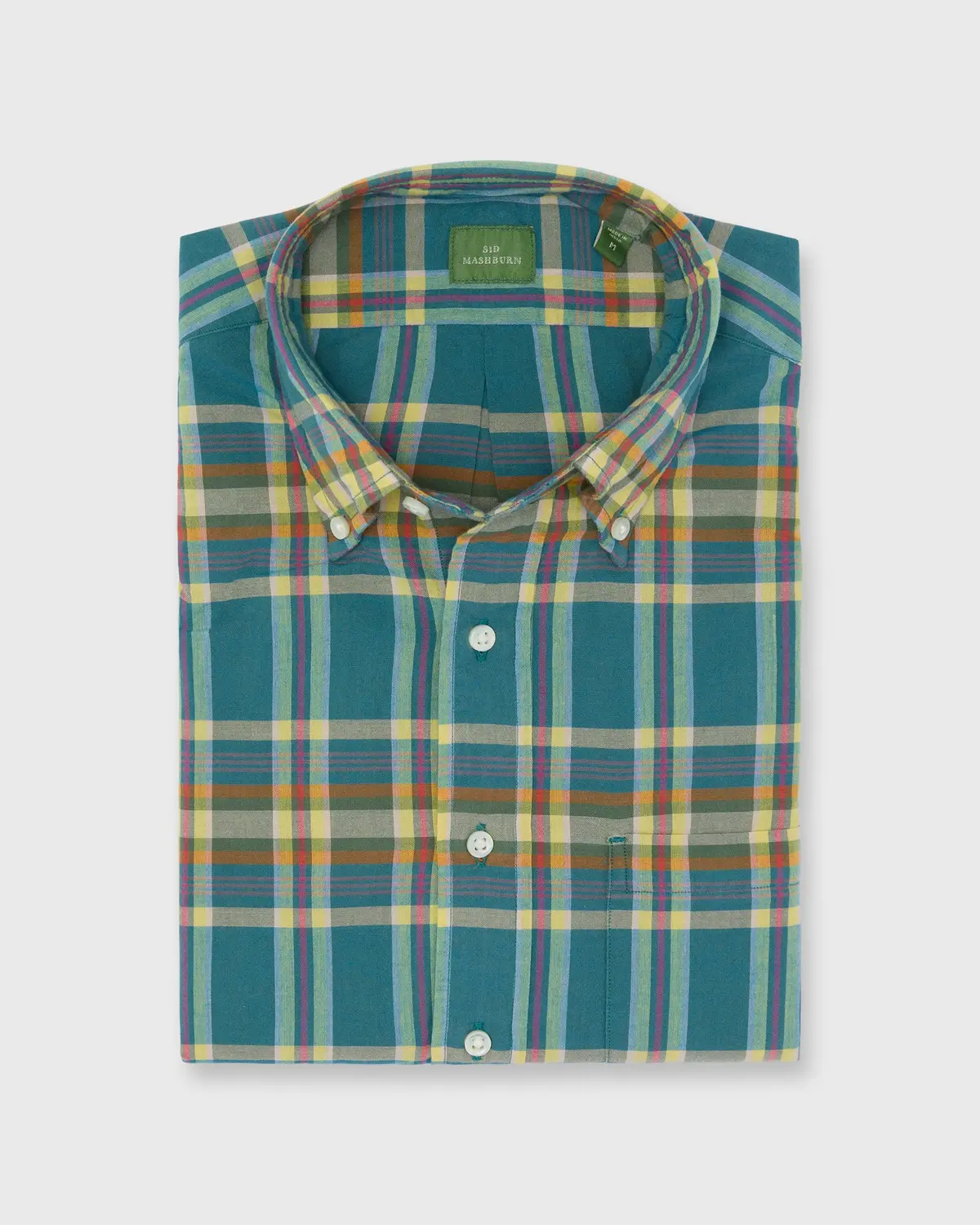 Button-Down Sport Shirt In Bluegrass/Yellow/Berry Madras 1