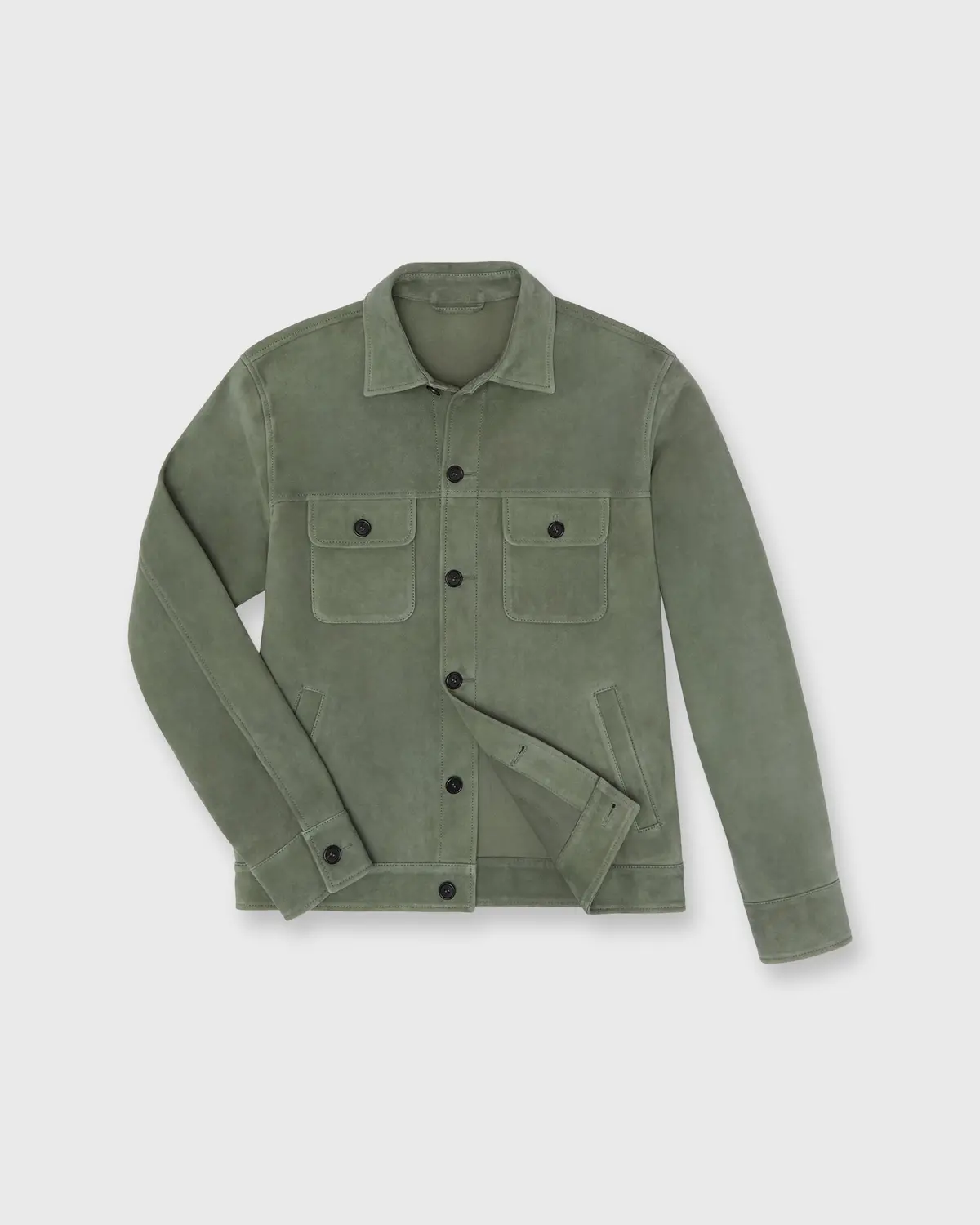 Work Jacket In Thyme Suede 1