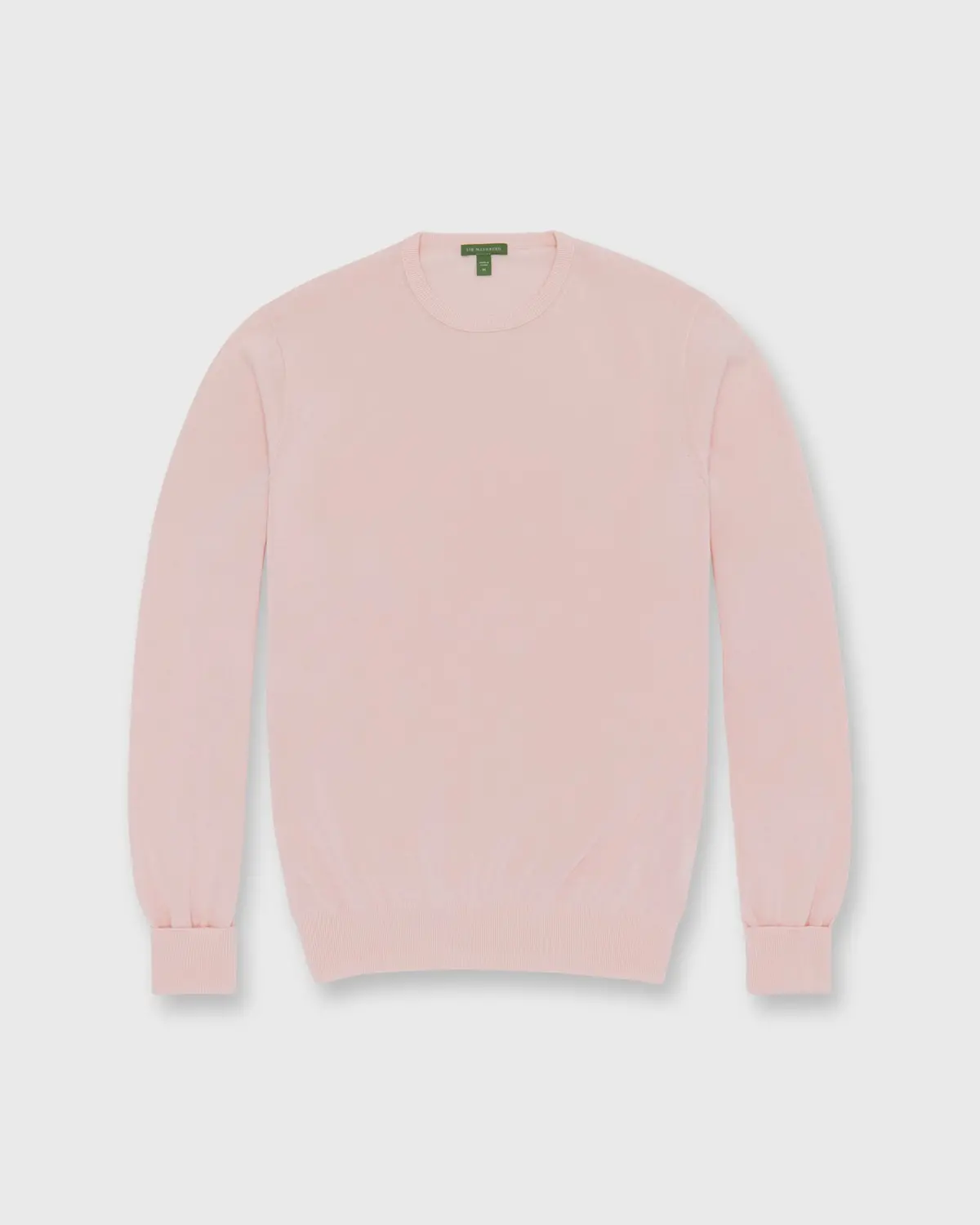 Crewneck Sweater In Pale Pink Ice Cotton 1