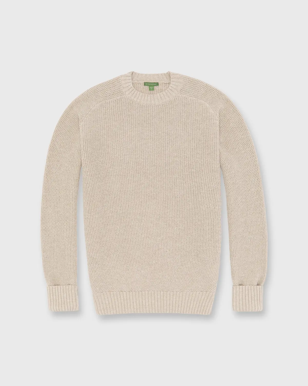Beach Crewneck Sweater In Heather Taupe Cotton/Linen 1