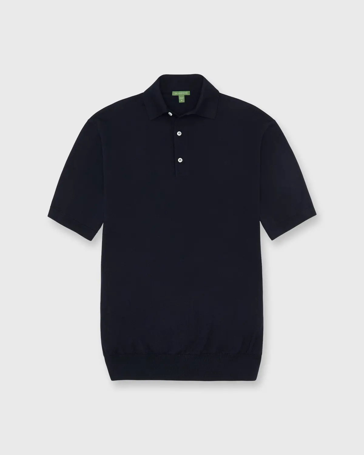 Hyannis Polo Sweater In Navy Escorial Wool 1