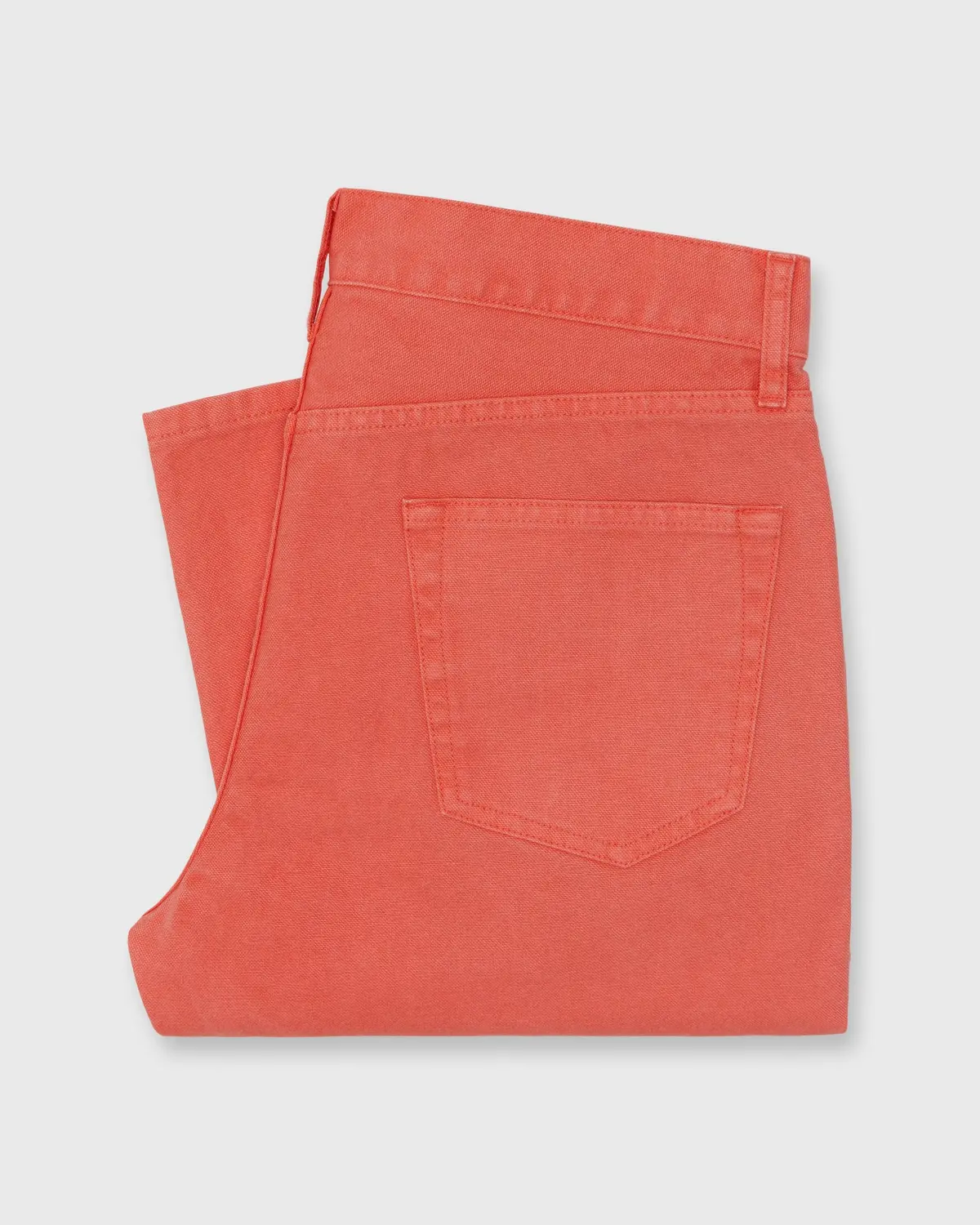 Slim Straight 5-Pocket Pant In Coral Canvas 1